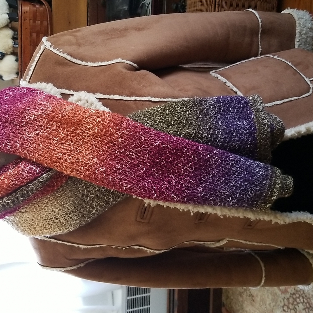 Hand knit shawl/ scarf